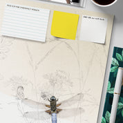 Schreibtischunterlage Insekten auf Naturpapier mit mineralölfreien Farben, handgemalt