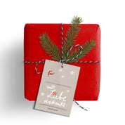 Geschenkanhänger Weihnachten "Mit Liebe verschenkt" – handgemalt zum Beschriften für Weihnachtsgeschenke