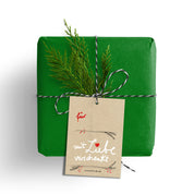 Geschenkanhänger Weihnachten zum Beschriften – handgemalte Tier-Anhänger für nachhaltige Geschenke