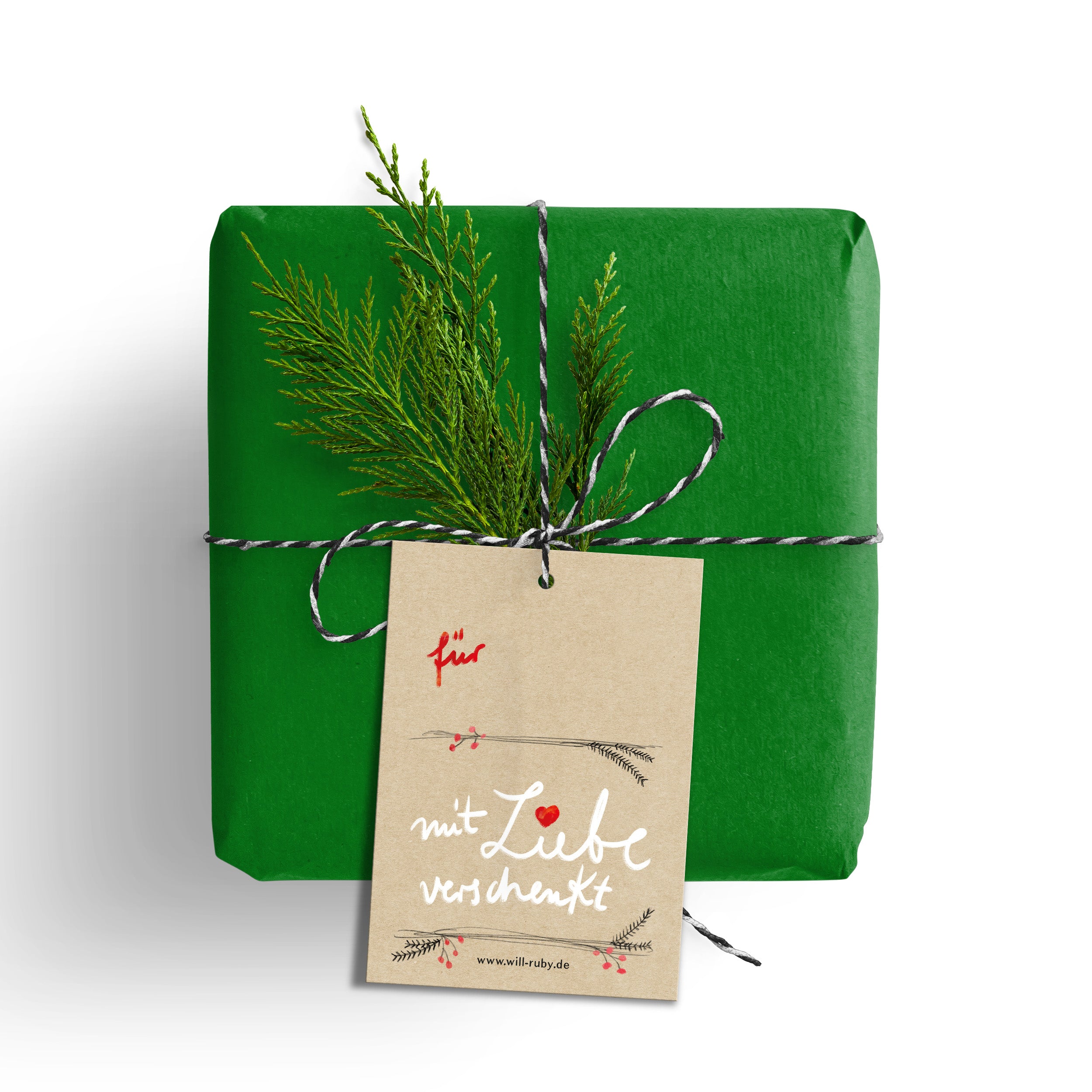 Geschenkanhänger Weihnachten zum Beschriften – handgemalte Tier-Anhänger für nachhaltige Geschenke