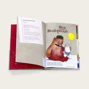 Freundebuch Meine liebsten Monsterfreunde – Titelseite zum Eintragen, handgemalte Monster für Kinder