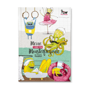 Freundebuch Monster – Hardcover mit Monster-Charakteren, handgemaltes Erinnerungsbuch für Kinder