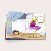 Freundebuch Kinder zum Ausfüllen – Doppelseite mit Ballerina-Monster und Steckbrief, handgemalt