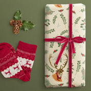 Geschenkpapier Weihnachten Rentier – handgemaltes Set für Weihnachtsgeschenke