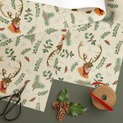 Geschenkpapier Weihnachten Rentier – Detailansicht des handgemalten Motivs