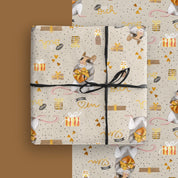 Geschenkpapier Maus – handgemaltes Geschenkpapier-Set, 3 Bögen