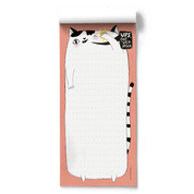 Notizblock Katze DIN Lang – 50 Blatt mit Punktraster und handgemalter Katze "Ups, fast vergessen"
