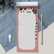 Notizblock mit Katzen-Motiv – 50 Blatt mit Punktraster zum Notieren, handgemalt für den Schreibtisch