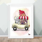 Kinderposter Elvis Elefant – Wanddeko fürs Kinderzimmer, handgemalt