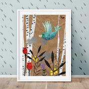 Kinderposter Veronika Vogel – Wanddeko fürs Kinderzimmer, handgemalt