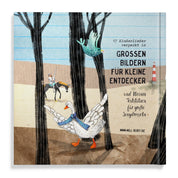 Kinderbuch Lieblingslieder – Rückcover mit 17 Kinderliedern in großen Bildern, handgemalt, Hardcover 20 × 20 cm