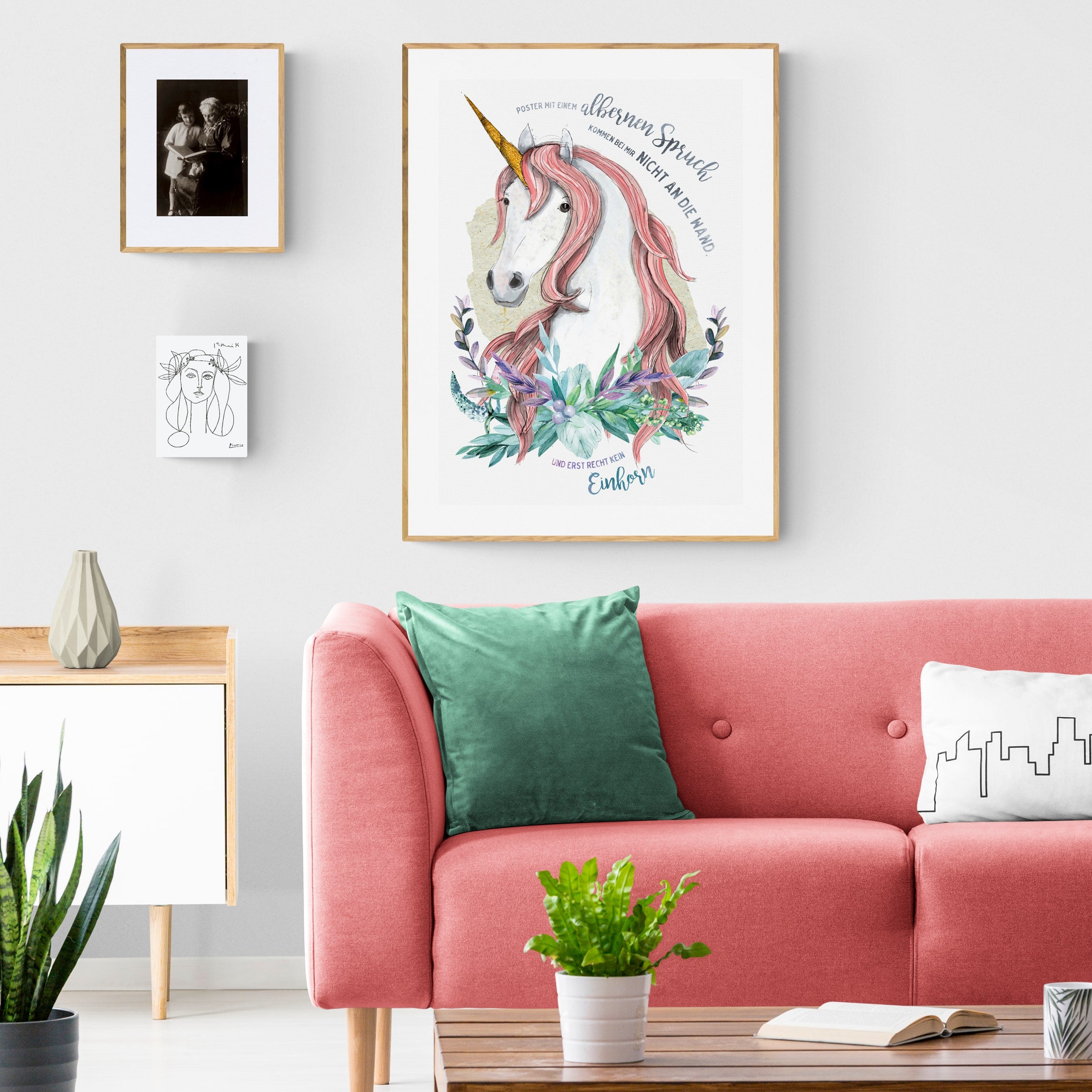 Kinderposter Eileen Einhorn – Wanddeko fürs Kinderzimmer, handgemalt