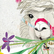 Lama Poster Kinder – handgemaltes Wandbild mit Lara Lama, nachhaltig auf Naturpapier produziert