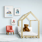 Kinderposter Fabio Faultier – Wanddeko fürs Kinderzimmer, handgemalt