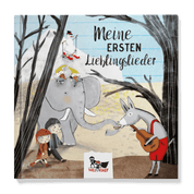 Kinderbuch Meine ersten Lieblingslieder – Liederbuch mit 17 Klassikern, handgemaltes Cover mit Elefant und Esel