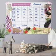 Stundenplan Lama – handgemalter Wochenplaner Montag bis Freitag