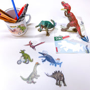 Stickerbogen Dinos – handgemalt mit mineralölfreien Farben
